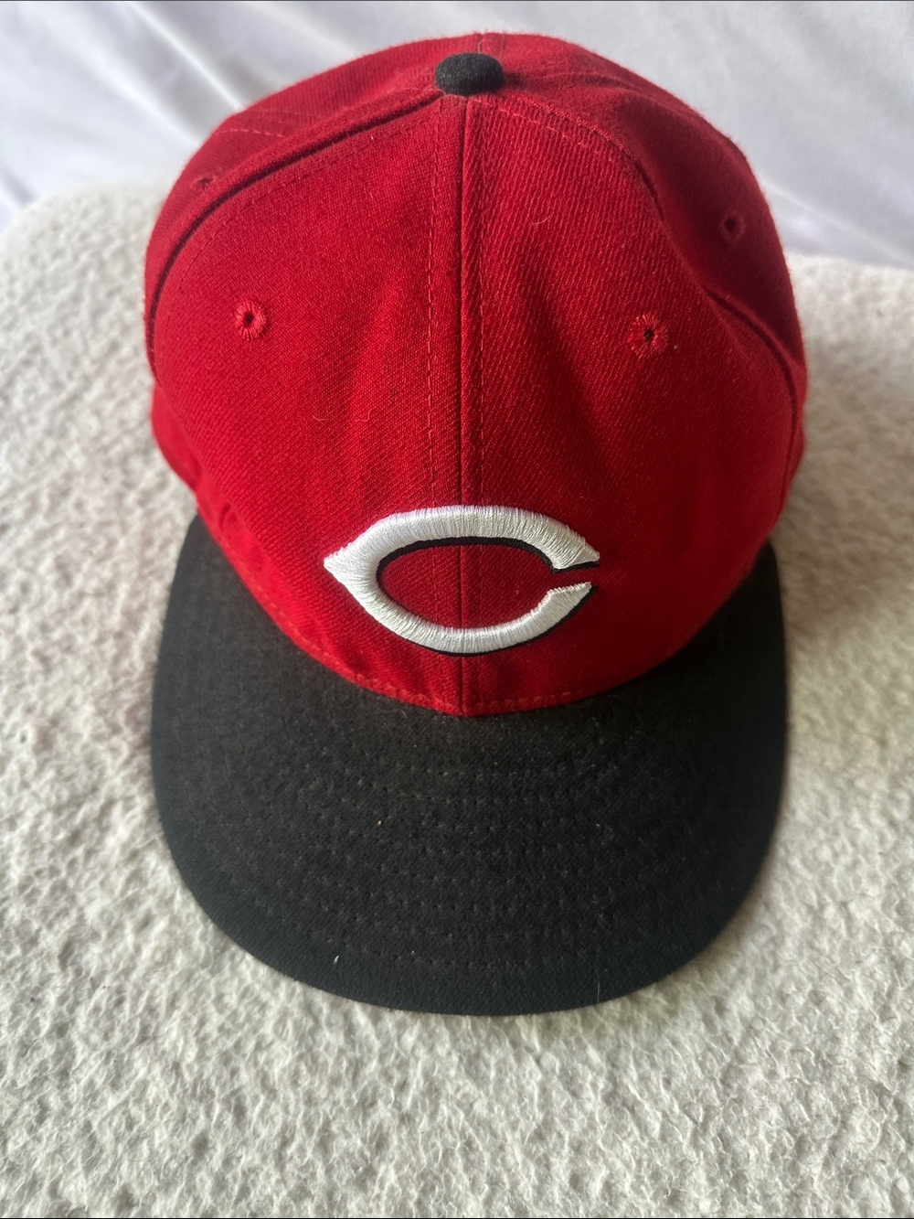 Cincinnati Reds Red & Black Fitted Baseball Cap